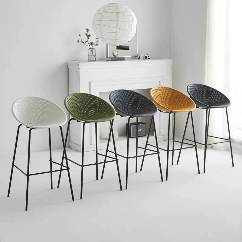 Designer Bar Stool Modern Simple Plastic Bar Chair Creative Hotel Stool