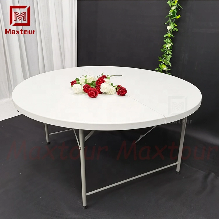 Wedding Hotel Banquet Dining Round White Plastic Folding Table