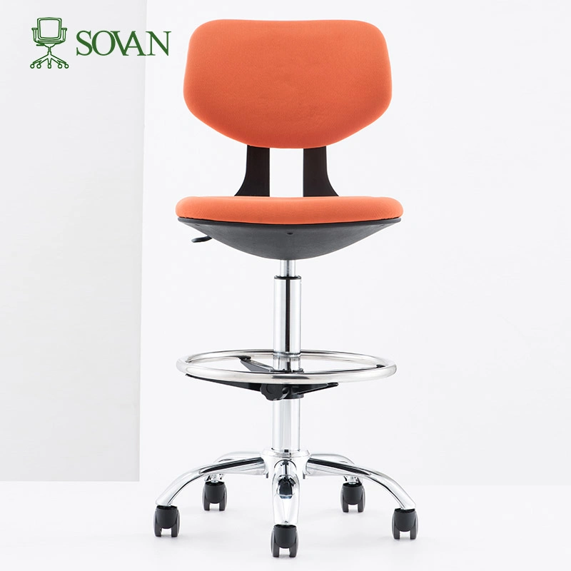 High Quality Simple But Elegant Shape Home Office Chair Seat Furniture Set Bar Chairs Stools in Black Plastic Frame