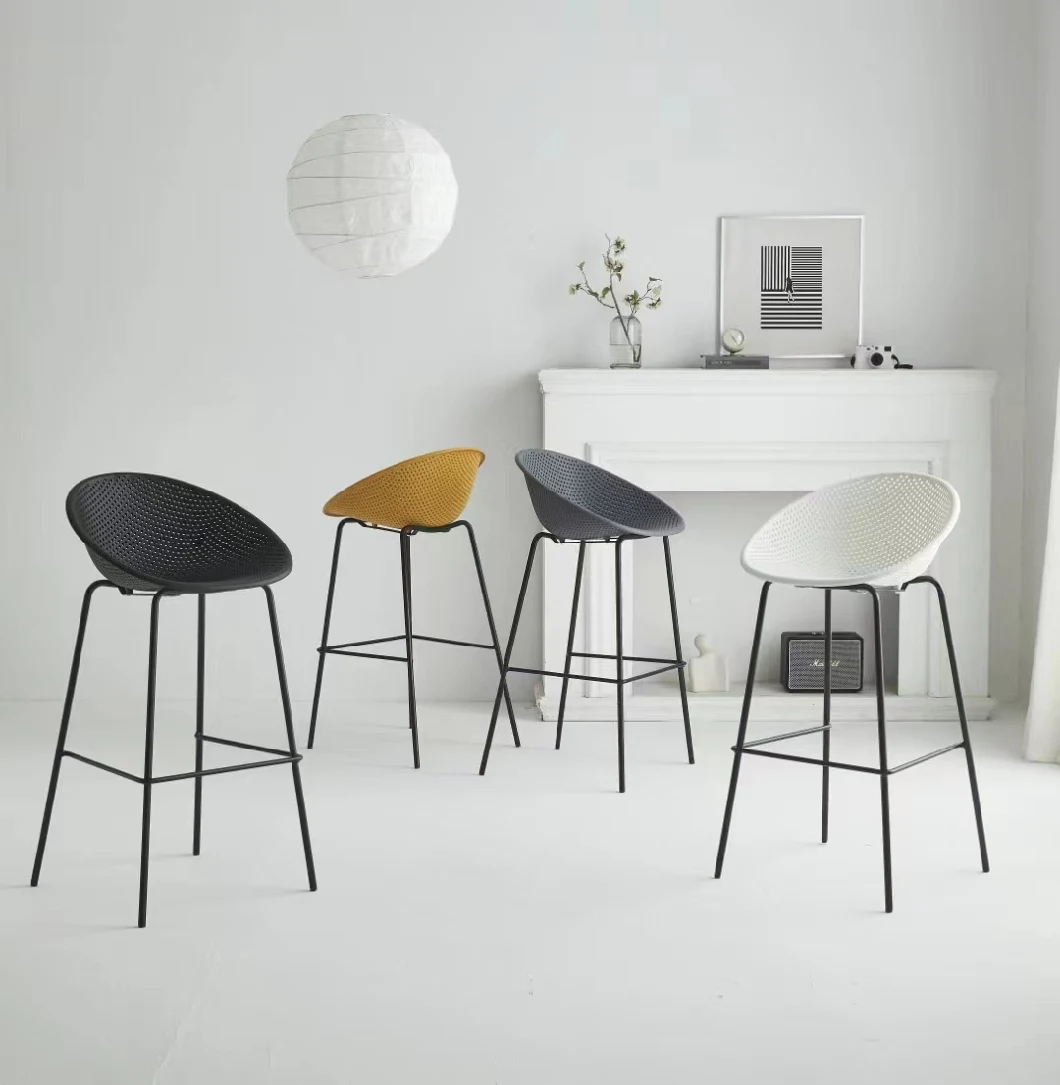 Designer Bar Stool Modern Simple Plastic Bar Chair Creative Hotel Stool